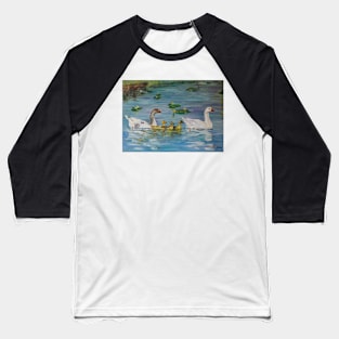 Geese on the pond Baseball T-Shirt